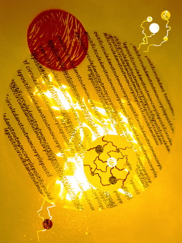 POSITIVE YELLOW SUN Photographie intitulée "POSITIVE YELLOW SUN" par Chris Gonz, Œuvre d'art originale, Light Painting