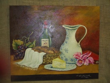 Pintura intitulada "Porcelana e orquíde…" por Cristina Kolikoviski -Cris, Obras de arte originais, Óleo