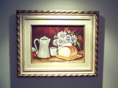 Pintura intitulada "Café da manhã." por Cristina Kolikoviski -Cris, Obras de arte originais, Óleo