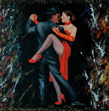 Painting titled "Tango variopinto" by Crispino, Original Artwork, Oil