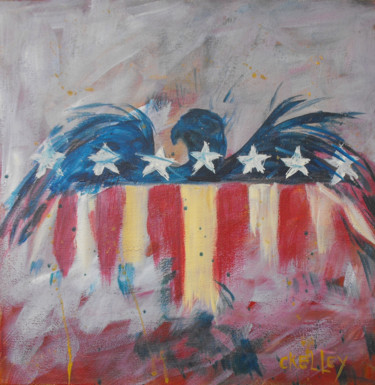 Painting titled "The Eagle Flies" by Criselda Kelley, Original Artwork, Acrylic