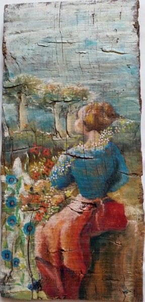 Painting titled "Contemplation" by Dominique Sarrouy, Original Artwork, Oil