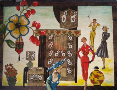 Malerei mit dem Titel "Mode et intérieur" von Dominique Sarrouy, Original-Kunstwerk, Andere