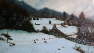 Pittura intitolato "Sierras Nevadas" da Cristian Alfredo Montesino, Opera d'arte originale, Olio