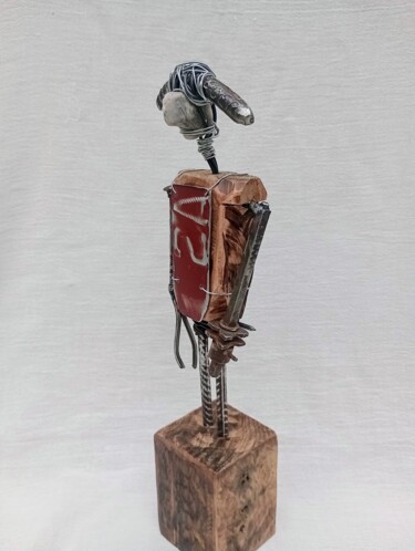 Escultura titulada "Minotauro" por Cristian Bustos, Obra de arte original, Metales