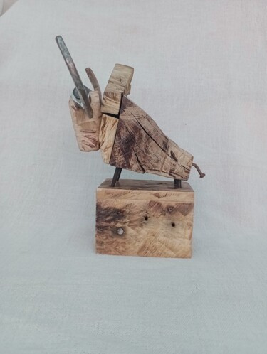 Escultura titulada "Tauro" por Cristian Bustos, Obra de arte original, Madera