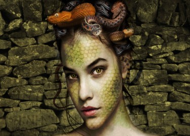 Arte digitale intitolato "young-medusa.jpg" da Cristiano Bocchi, Opera d'arte originale, Lavoro digitale 2D