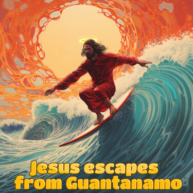 Digital Arts titled "Jesus escape from G…" by Cristiano Bocchi, Original Artwork, 2D Digital Work