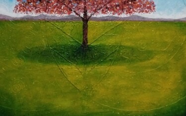 Malarstwo zatytułowany „Árvore da vida” autorstwa Cristiano Bráz, Oryginalna praca, Akryl Zamontowany na Drewniana rama noszy