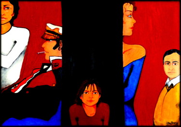 Pittura intitolato "Corto e os outros" da Cristina Boavida, Opera d'arte originale, Olio