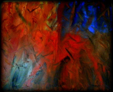 Painting titled "Fire box" by Cristina Boavida, Original Artwork, Oil