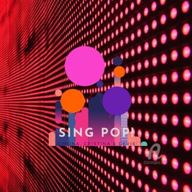 Digitale Kunst mit dem Titel "Sing Pop!" von Cristina Frassoni, Original-Kunstwerk, 2D digitale Arbeit
