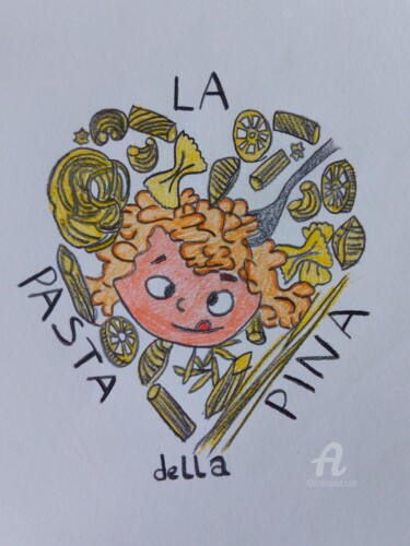 Disegno intitolato "Logo for an Art Hig…" da Cristina Frassoni, Opera d'arte originale, Matita