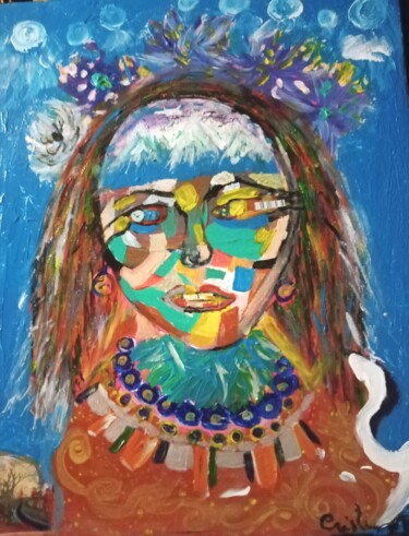 제목이 "Mademoiselle Cordil…"인 미술작품 Cristina Gonzalez-Vega로, 원작, 아크릴 나무 들것 프레임에 장착됨