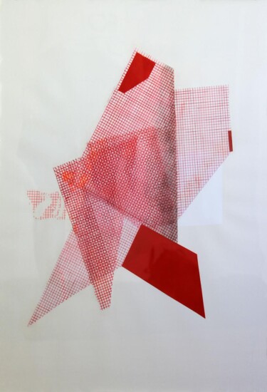 Schilderij getiteld "Improbable Structure" door Cristina Lapo, Origineel Kunstwerk, Inkt