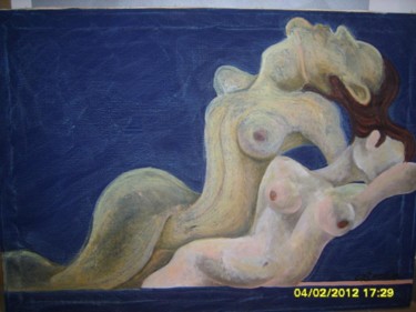Pittura intitolato "l-abbandono-tec-mis…" da Crista, Opera d'arte originale