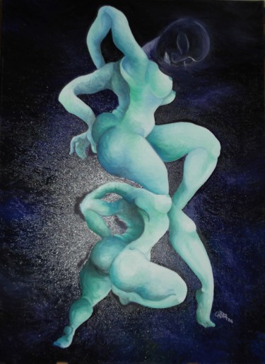 Pittura intitolato "l-invidia-olio-su-t…" da Crista, Opera d'arte originale