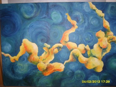 Painting titled "viaggio-silenzioso-…" by Crista, Original Artwork, Oil