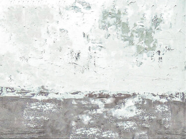 Painting titled "White on grey" by Cristina Simeoni, Original Artwork, Acrylic Mounted on Wood Stretcher frame