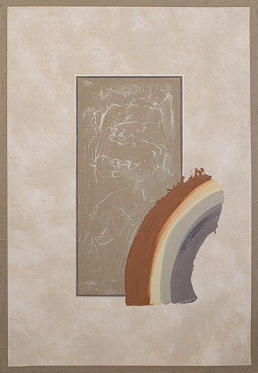 Malarstwo zatytułowany „Raibow of sands” autorstwa Cristina Simeoni, Oryginalna praca, Akryl Zamontowany na Drewniana rama n…