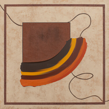 Картина под названием "Scent of coffee" - Cristina Simeoni, Подлинное произведение искусства, Акрил Установлен на Деревянная…