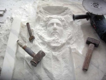 Scultura intitolato "Prima sgrossatura d…" da Cristina Carusi, Opera d'arte originale