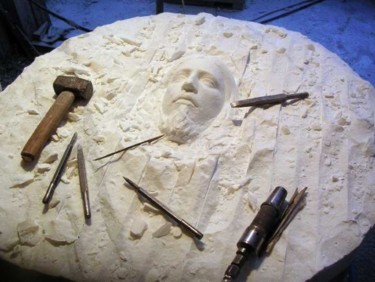 Scultura intitolato "Seconda sgrossatura…" da Cristina Carusi, Opera d'arte originale