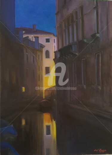 Malarstwo zatytułowany „Noche misteriosa: V…” autorstwa Cristina Del Rosso, Oryginalna praca, Olej