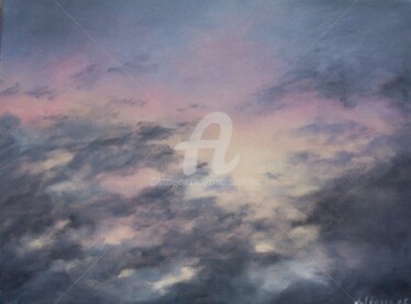 Ζωγραφική με τίτλο "Nubes II (Clouds II)" από Cristina Del Rosso, Αυθεντικά έργα τέχνης, Λάδι