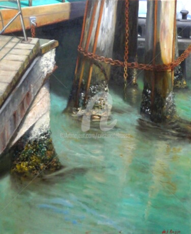 Pintura titulada "Venecia: soportes (…" por Cristina Del Rosso, Obra de arte original, Oleo