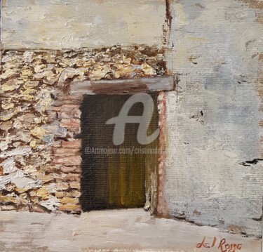 Painting titled "Casa de pueblo (Tow…" by Cristina Del Rosso, Original Artwork, Oil