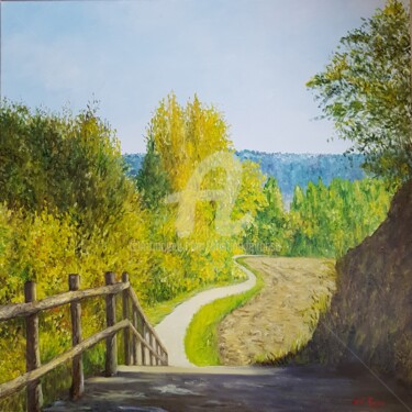 Painting titled "Sendero (Path)" by Cristina Del Rosso, Original Artwork, Oil