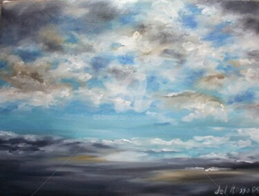 Painting titled "Nubes I (Clouds I)" by Cristina Del Rosso, Original Artwork, Oil