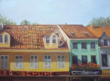 Painting titled "Zweiter Sommertag (…" by Cristina Del Rosso, Original Artwork, Oil