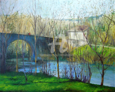 Pintura titulada "Puente de la Magdal…" por Cristina Del Rosso, Obra de arte original, Oleo