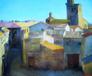 Painting titled "Olite" by Cristina Del Rosso, Original Artwork, Oil