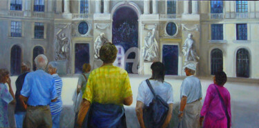 Painting titled "Turistas (Tourists)" by Cristina Del Rosso, Original Artwork, Oil