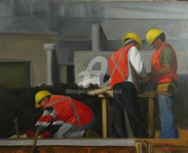 Painting titled "Obra en construcció…" by Cristina Del Rosso, Original Artwork, Oil