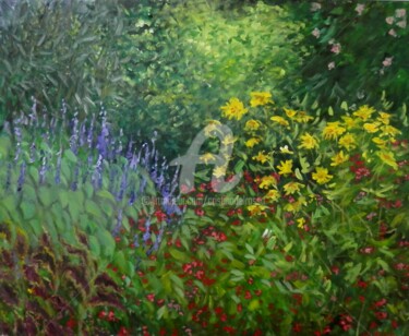 Pintura titulada "Jardín en Heidelber…" por Cristina Del Rosso, Obra de arte original, Oleo