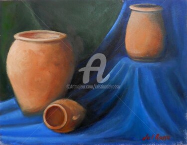 Painting titled "Tinajas" by Cristina Del Rosso, Original Artwork, Oil
