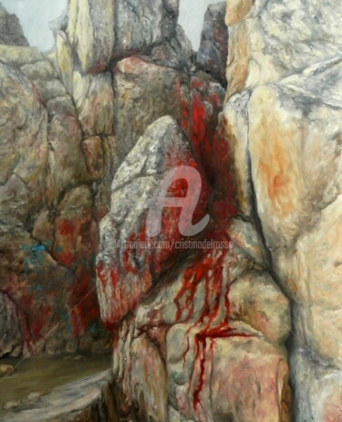Painting titled "El Graffiti I" by Cristina Del Rosso, Original Artwork, Oil