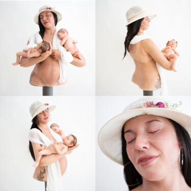 Sculptuur getiteld "Me, pregnant" door Cristina Iglesias Mauri, Origineel Kunstwerk, Hars