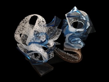 Sculpture titled "Oxypora Reef" by Cristina Marquès, Original Artwork, Plastic