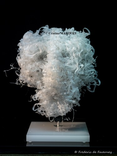 Sculpture titled "White Vanity" by Cristina Marquès, Original Artwork, Plastic