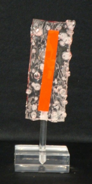 Sculpture titled "Orange Ice Stick (S)" by Cristina Marquès, Original Artwork, Plastic