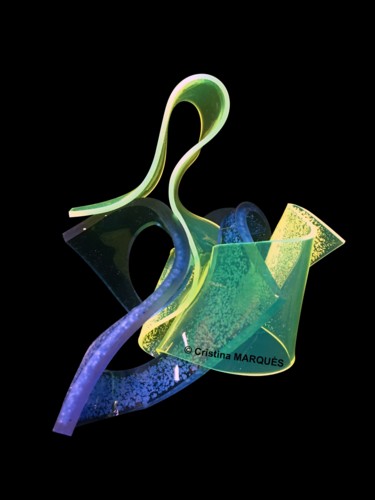 Sculpture titled "Zooxanthelle" by Cristina Marquès, Original Artwork, Plastic