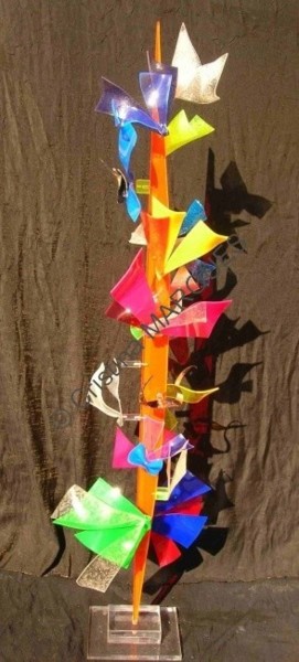 Sculpture intitulée "L'Arbre aux Papillo…" par Cristina Marquès, Œuvre d'art originale, Plastique