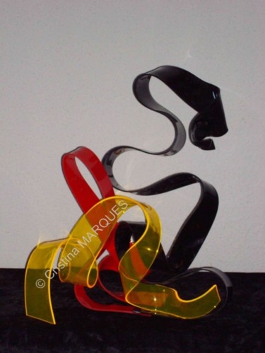 Sculpture titled "Les Trois Serpentins" by Cristina Marquès, Original Artwork, Plastic