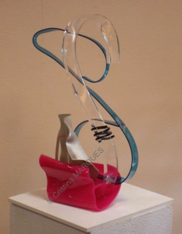 Sculpture titled "La Lyre" by Cristina Marquès, Original Artwork, Plastic