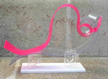 Escultura intitulada "Le Poisson Coeur" por Cristina Marquès, Obras de arte originais, Plástico